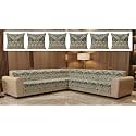 Luxury Sofa Cover L Shape 6 Seater