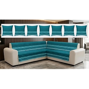 Luxury Sofa Cover L Shape 7 Seater