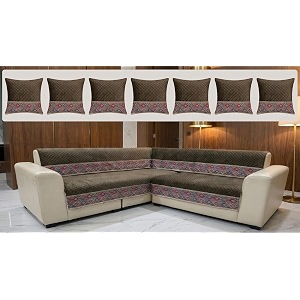 Luxury Sofa Cover L Shape 7 Seater