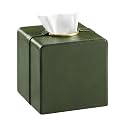 Luxury Square Tissue Box Cover PU Leather Tissue Box Holder Cube