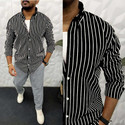LUXURYCROWN Men Printed Casual Black Shirt