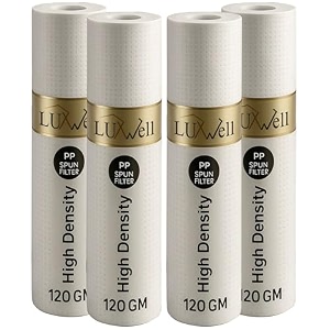 dotted 10 inch high density spun pre-filter 5 micron pp spun cartridge compatible for 10 inch pre-filter housing of all water purifier  pack of 2 spun filter 120 gram