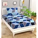 Luxyry Trends Cotton All Round Elastic Fitted Bedsheets with 1 Pillow Cover|Single Mattress Bed Breathable| Longlasting | Supersoft Size - 36 x 72 + 6 inches (Color -Sky Blue)