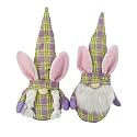 Easter Gnome Plush Bunny Doll, Handmade Plush Faceless Dwarf Doll Set of 2, Easter Home Decoration Ornament, for Family or Friend
