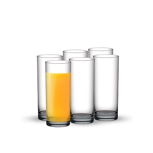 tableware large juicewaterbeverage round glass pack of 6- white 355