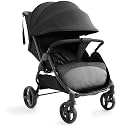 Lvvbaby Baby Stroller,Compact Stroller with Extra Wide Seats, Adjustable Large Canopies, Compact Fold,One-Handed Fold,Reclining Seats,5-Point Harness and Big Storage Basket