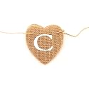 LWR CRAFTS Burlap Bunting Banner Heart Cards