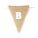 LWR CRAFTS Burlap Bunting Banner Triangle Heart Baby Shower