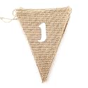 LWR CRAFTS Burlap Bunting Banner Triangle Just Married