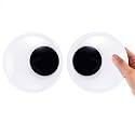 LXUEJIE 1 Pair 5.9 Inches Self-Adhesive Googly Eyes, Large Wiggle Eyes Self-Adhesive for DIY Craft Decorations and Christmas Ornaments Big Fake Eye Kids' Stick-On Craft Eye Creative Projects