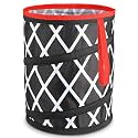 LXURY Collapsible Trash Can,Pop Up Garbage Can,Foldable Basketball Trash Bin, Washable Portable with Elastic Band Waste Basket for Camping,Car Home Gym & Office Organization (4.5 Gallons)