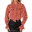 LYANER Women39s Bow Tie Neck Business Work
