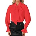 LYANER Women39s Bow Tie Neck Business Work