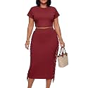 LYANER Women's Fringe Casual 2 Piece Outfits