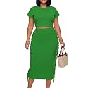 LYANER Women's Fringe Casual 2 Piece Outfits