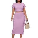 LYANER Women's Fringe Casual 2 Piece Outfits