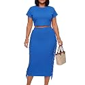 LYANER Women's Fringe Casual 2 Piece Outfits