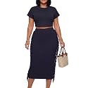 LYANER Women's Fringe Casual 2 Piece Outfits