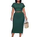 LYANER Women's Fringe Casual 2 Piece Outfits