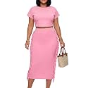 LYANER Women's Fringe Casual 2 Piece Outfits