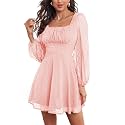 LYANER Women39s Polka Dots Square Neck A