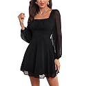 LYANER Women39s Polka Dots Square Neck A