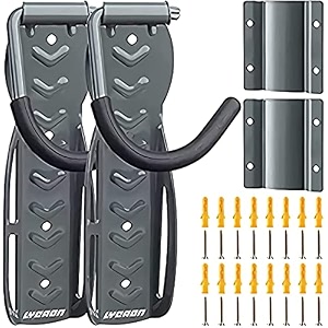 lycaon bike rack for garage ultimate gray bicycle wall mount hanger hooks indoor vertical storage system holds up to 68lb with tire tray amp screws 2