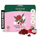 VAHDAM Lychee Rose Iced Tea - 15 Pitcher Tea Bags | Zero Added Sugar | Blended with Pure Lychee &amp; Rose | Best for Mocktails &amp; Cocktails | Plant-Based Biodegradable Tea Bags