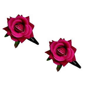 lyf5star handmade artificial rose flower tiktok hairpin  bridal hair accessories  artificial rose hair pin  stylish and elegant hair accessories for women amp girls  pack of 2