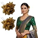 LYF5STAR Handmade Bride Golden Rose Floral Juda Pin | Elegant Rose Wedding Hair Accessories | Traditional Indian Hair Accessories for Women Girls | Pack of 2