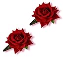 LYF5STAR Handmade Artificial Rose Flower Tiktok Hairpin | Bridal Hair Accessories | Artificial Rose Hair pin | Stylish and Elegant Hair Accessories for Women &amp; Girls | Pack of 2