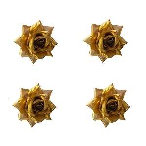lyf5star handmade golden rose floral juda pin pack of 4  elegant wedding hair accessories for women girls  traditional indian hairpins for bridal and party use
