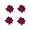 LYF5STAR Handmade PACK OF 4 Purple Rose Floral Juda Pin For Women| Elegant Rose Wedding Hair Accessories |Traditional Indian Hair Accessories for Women &amp; Girls |Pack Of 4