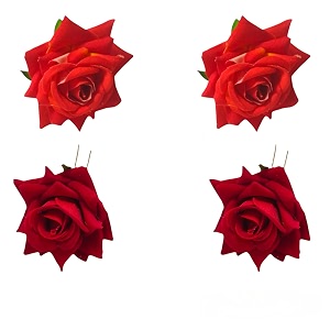 lyf5star handmade pack of 4 red amp orange rose floral juda pin for women elegant rose wedding hair accessories traditional indian hair accessories for women amp girls pack of 4