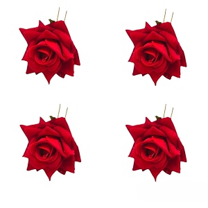 lyf5star handmade red rose floral juda pin for women  elegant wedding hair accessories for girls  traditional indian bridal hair jewelry pack of 4
