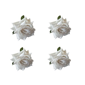 lyf5star handmade white rose floral juda pin for women  elegant wedding hair accessories  traditional indian hair ornament for girls  pack of 4