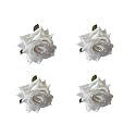 LYF5STAR Handmade White Rose Floral Juda Pin for Women | Elegant Wedding Hair Accessories | Traditional Indian Hair Ornament for Girls | Pack of 4