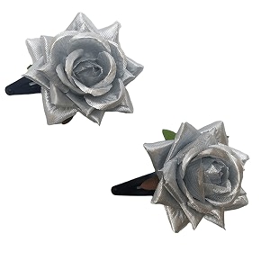 lyf5star handmade artificial rose flower tiktok hairpin  bridal hair accessories  artificial rose hair pin  stylish and elegant hair accessories for women amp girls  pack of 2