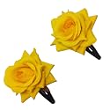 LYF5STAR Handmade Artificial Rose Flower Tiktok Hairpin | Bridal Hair Accessories | Artificial Rose Hair pin | Stylish and Elegant Hair Accessories for Women &amp; Girls | Pack of 2