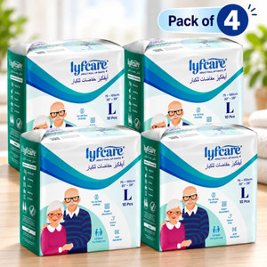lyfcare pull-up pants  waist size 30-39 inch adult diapers - l
