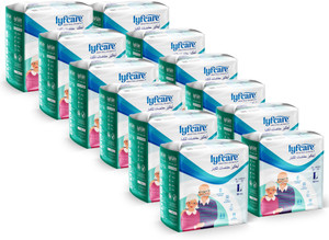 lyfcare pull-up pants waist size  30-39 inchpack of 12 adult diapers - l 120 pieces
