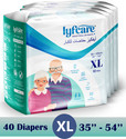 lyfcare Pull-Up Pants | Waist Size (35-54 Inch) Adult Diapers - XL