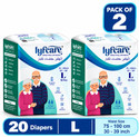 lyfcare Pull-Up Pants | Waist Size (30-39 Inch) Adult Diapers - L