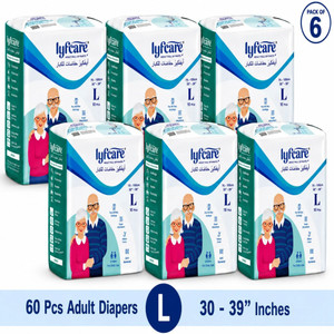 lyfcare pull-up pants  waist size 30-39 inch adult diapers - l