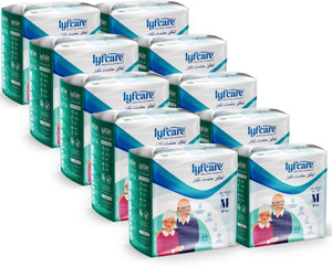 lyfcare pull-up pantswaist size  24-33 inchpack of 10 adult diapers - m 100 pieces