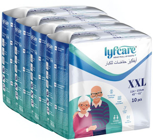 lyfcare pull-up pants  waist size 45-61 inch adult diapers - xxl adult diapers - xxl