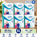 lyfcare Pull-Up Pants | Waist Size (35-54 Inch) Adult Diapers - XL