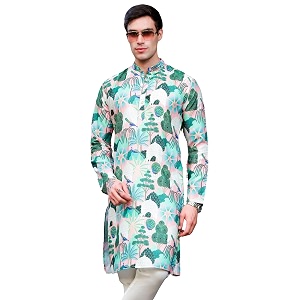 Lymio Mens Cotton Regular Fit Casual Kurta