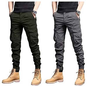 Lymio Mens Regular Fit Low Rise Cargo