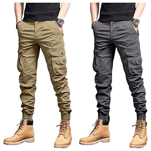 Lymio Mens Regular Fit Low Rise Cargo